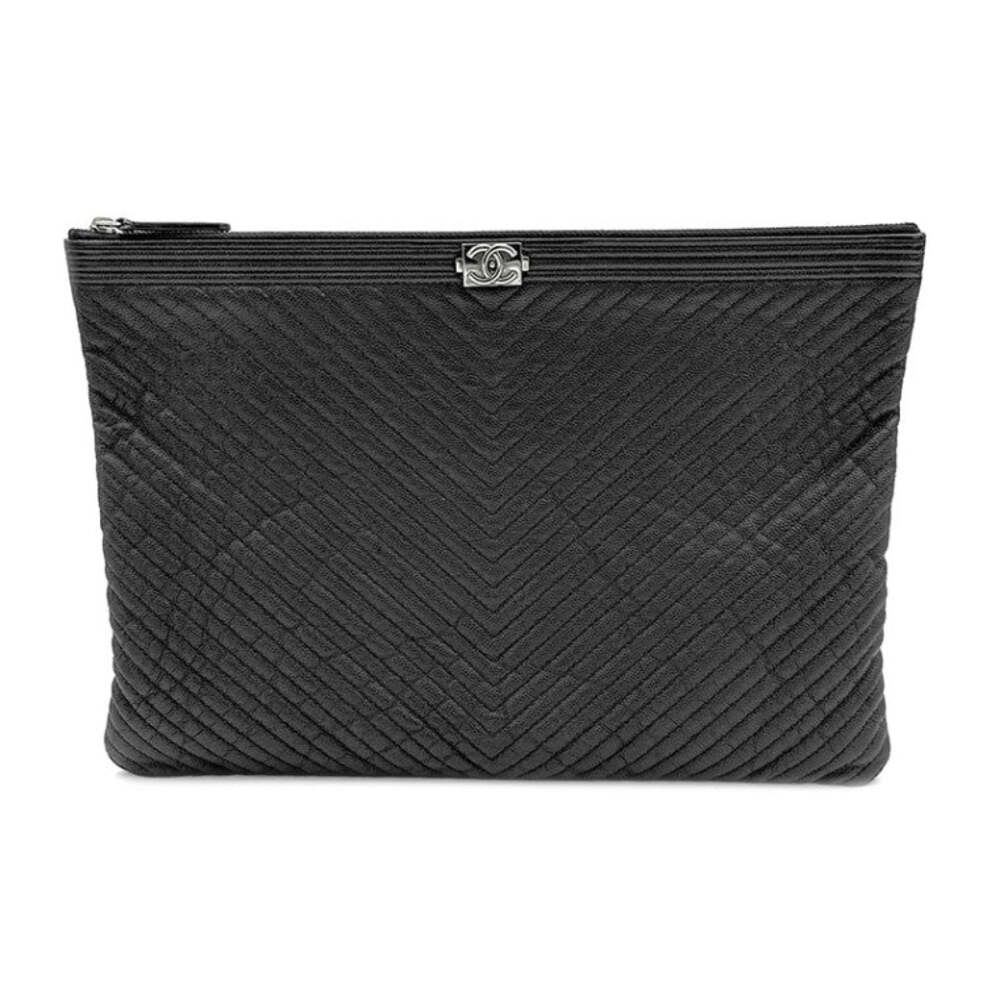 Chanel Chevron Boy Clutch #352414F64B